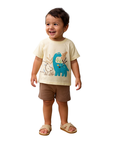 LUAY 100% Cotton Based Baby Boy & Girls Clothing Set Short Sleeve Kids Clothes Boys & Girls Toddler Short Set.