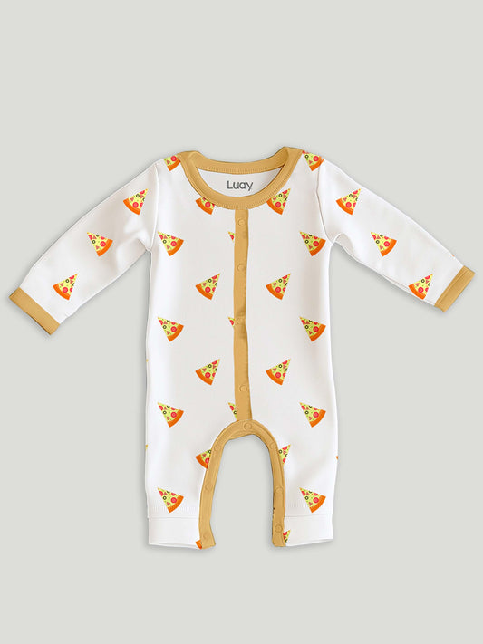 LUAY 100% Cotton Full Sleeves Printed Baby Romper,Bodysuit Jumpsuit for Baby Girls & Baby Boy (Pack of 4)