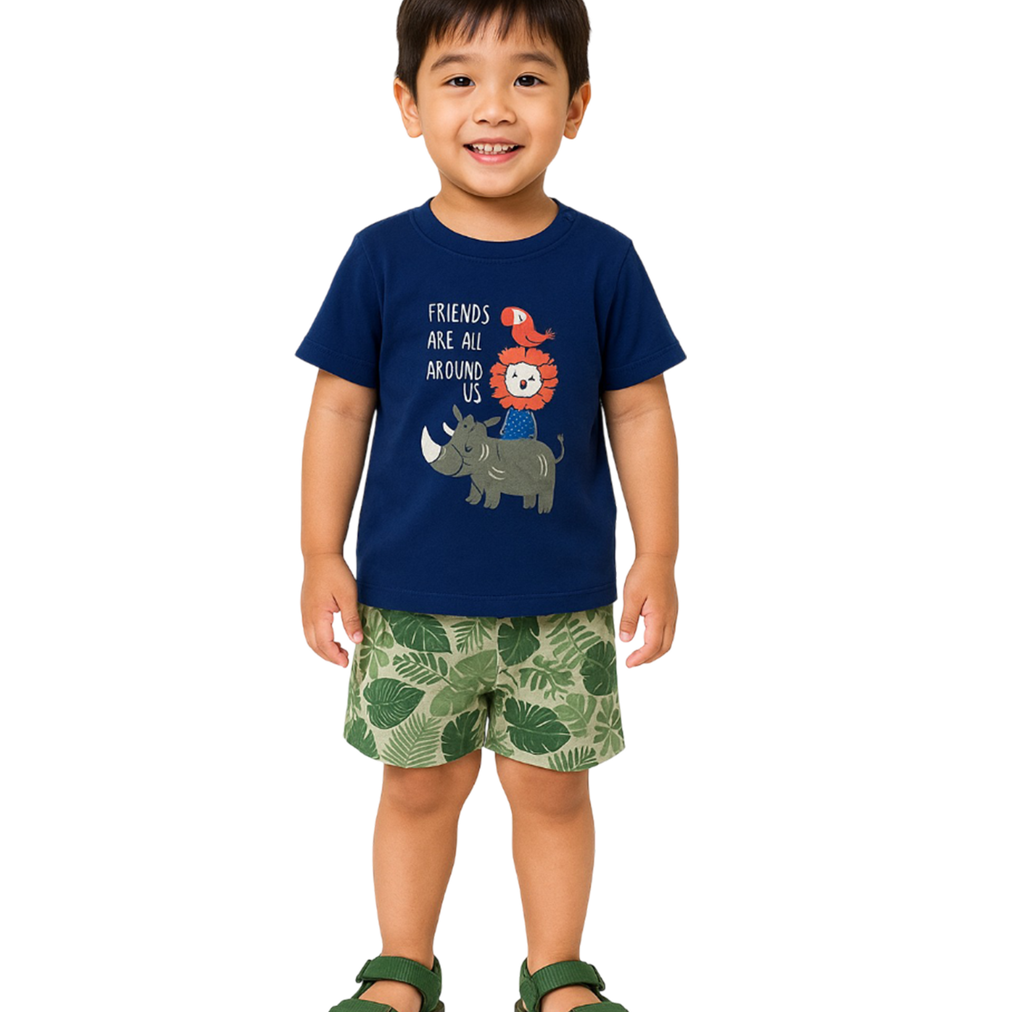 LUAY 100% Bamboo Based Baby Boy & Girls Clothing Set Short Sleeve Kids Clothes Boys & Girls Toddler Short Set.