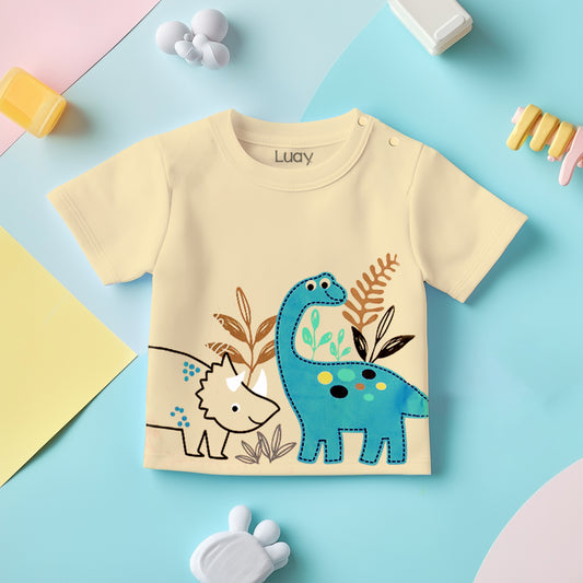 LUAY 100% Bamboo T-Shirts for Boys & Girls Festive Short Sleeve Styles in Vibrant Colors and Patterns for Kids and Toddlers_Regular Fit
