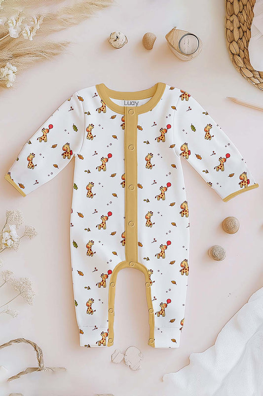 LUAY 100% Cotton Full Sleeves Printed Baby Romper,Bodysuit Jumpsuit for Baby Girls & Baby Boy