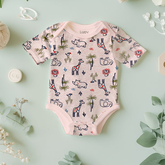 LUAY 100% Bamboo Based Onesies | Sleepsuits| Night Suits|Jumpsuit | Wondersuit for Baby Boys & Baby Girls, New-Born, infants,Toddlers_ Including Vibrant Pattren & Colors Create festive look