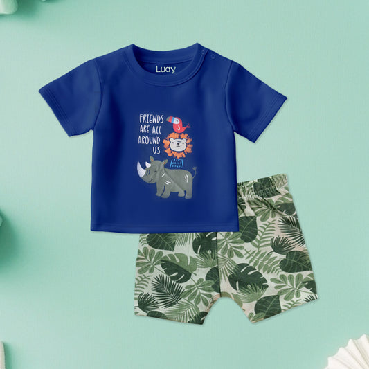 LUAY 100% Bamboo Based Baby Boy & Girls Clothing Set Short Sleeve Kids Clothes Boys & Girls Toddler Short Set.