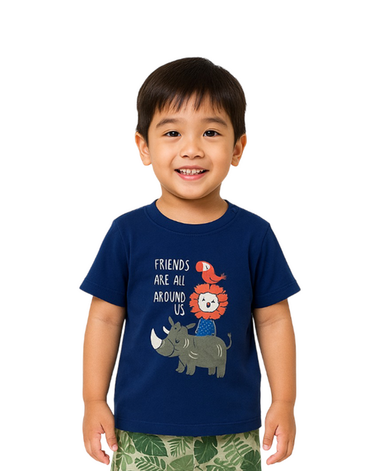 LUAY 100% Cotton T-Shirts for Boys & Girls Festive Short Sleeve Styles in Vibrant Colors and Patterns for Kids and Toddlers_Regular Fit