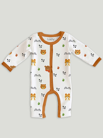 LUAY 100% Cotton Full Sleeves Printed Baby Romper,Bodysuit Jumpsuit for Baby Girls & Baby Boy