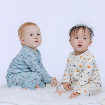 Luay® 100% Cotton Printed Combo Co-ord Set | Ultra-Soft Stylish & Classy Oufits | Full-Sleeve T-Shirt & Comfy Pants - White & Blue.