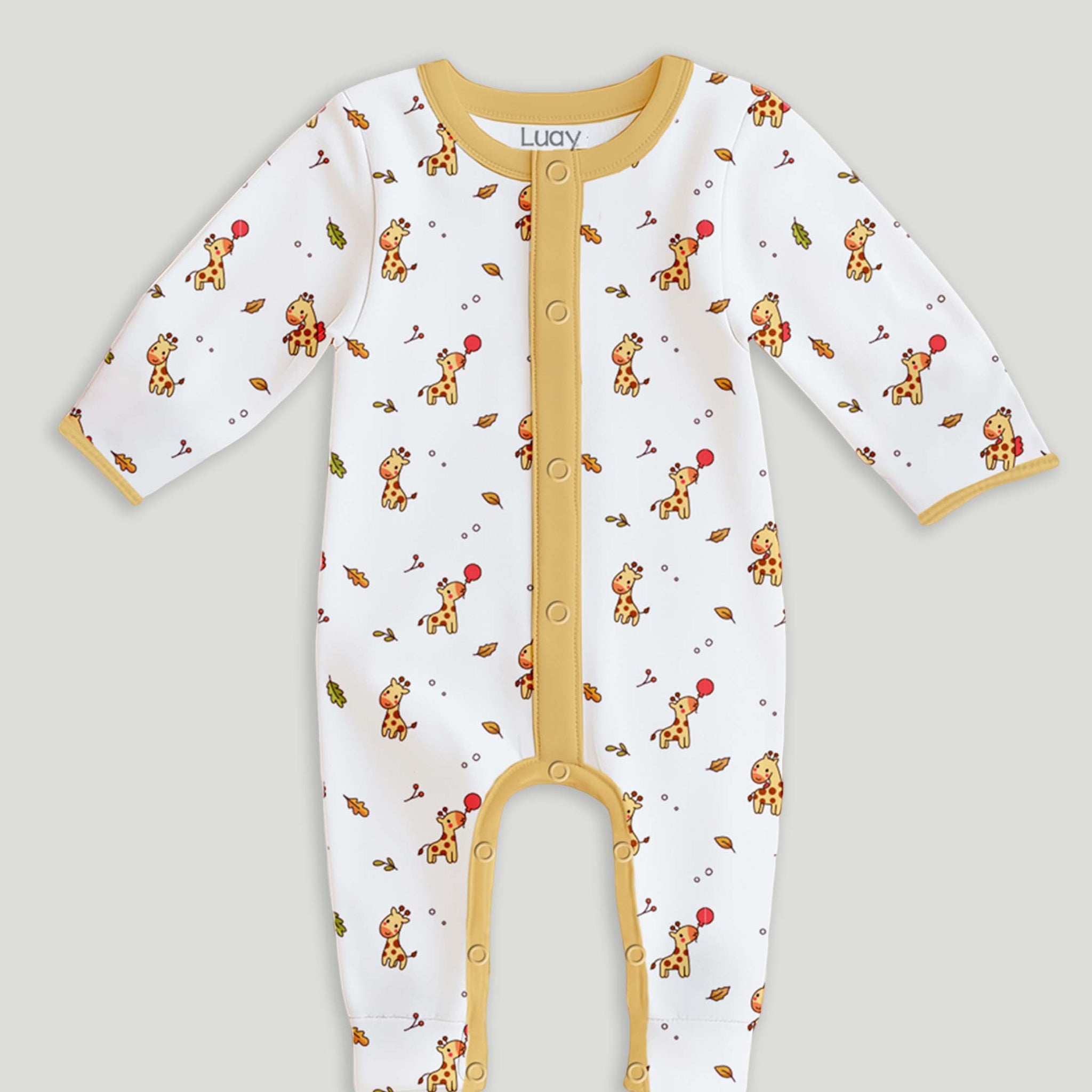 LUAY 100% Cotton Full Sleeves Printed Baby Romper,Bodysuit Jumpsuit for Baby Girls & Baby Boy