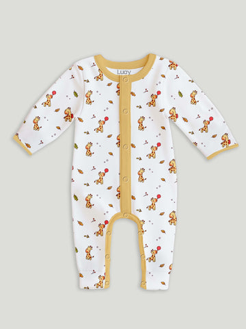 LUAY 100% Cotton Full Sleeves Printed Baby Romper,Bodysuit Jumpsuit for Baby Girls & Baby Boy